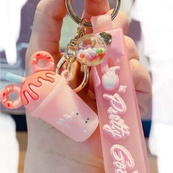 BAG CHARM Candy Color Ice Cream Resin Bag Charm Keychain - Picture 1 of 2